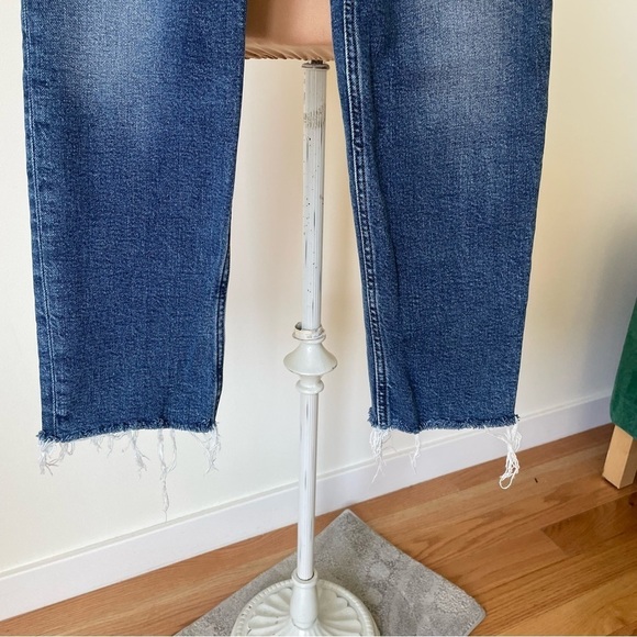 RE/DONE 70s Ultra High Rise Stove Pipe Denim Broken in Dark Straight Leg Jean 26 - Picture 8 of 12